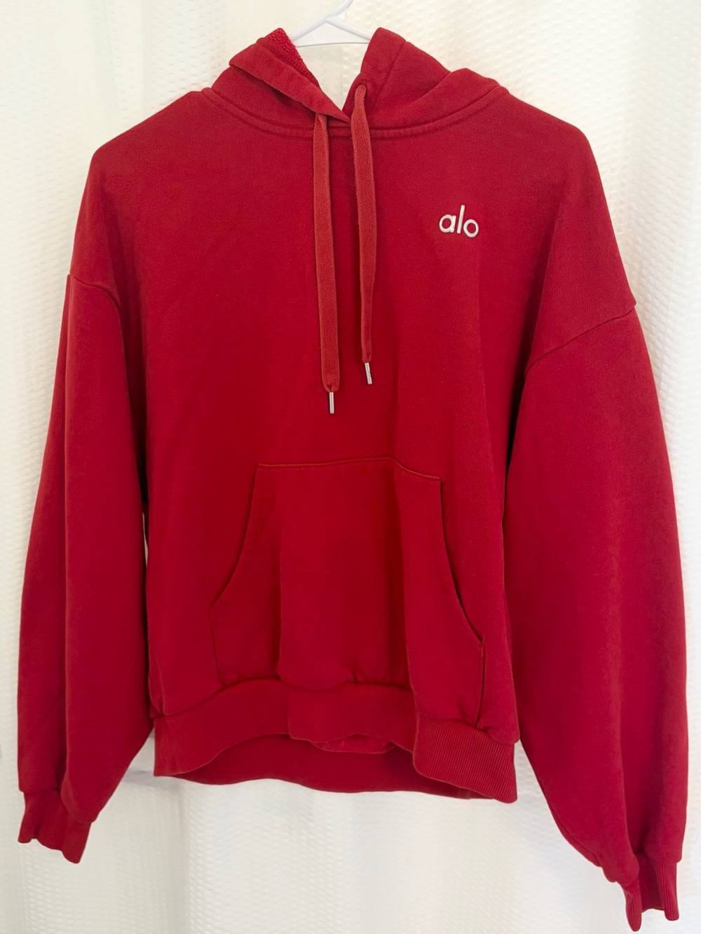 ALO Yoga Red Accolade Hoodie in classic red